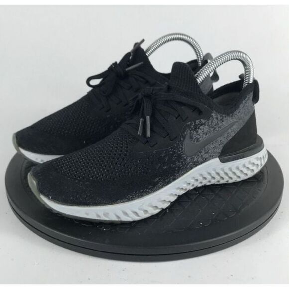 Nike Epic React Black Flyknit Athletic Running Shoes AQ0070-001 Women’s Size 7 - Picture 1 of 12